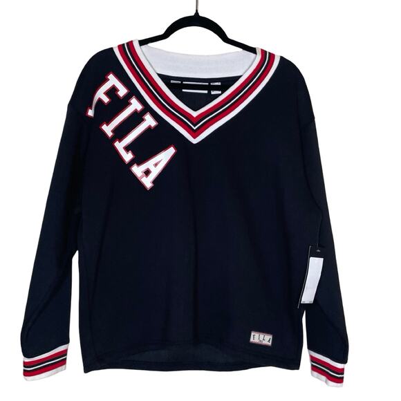 FILA Other - Fila SweatShirt Varsity Style V Neck Sweater School Preppy Aesthetic
